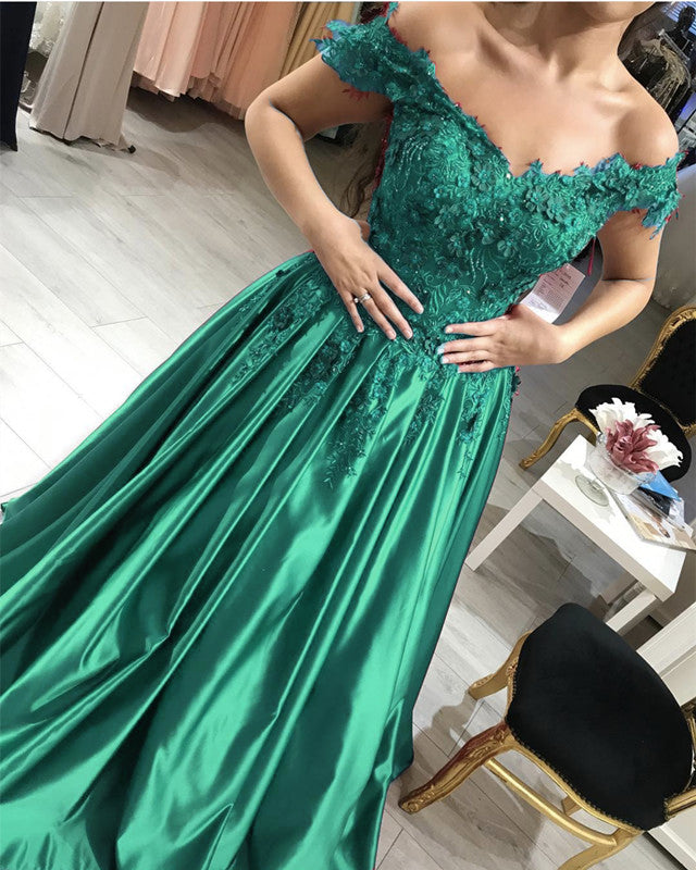 Hunter Green Prom Dresses