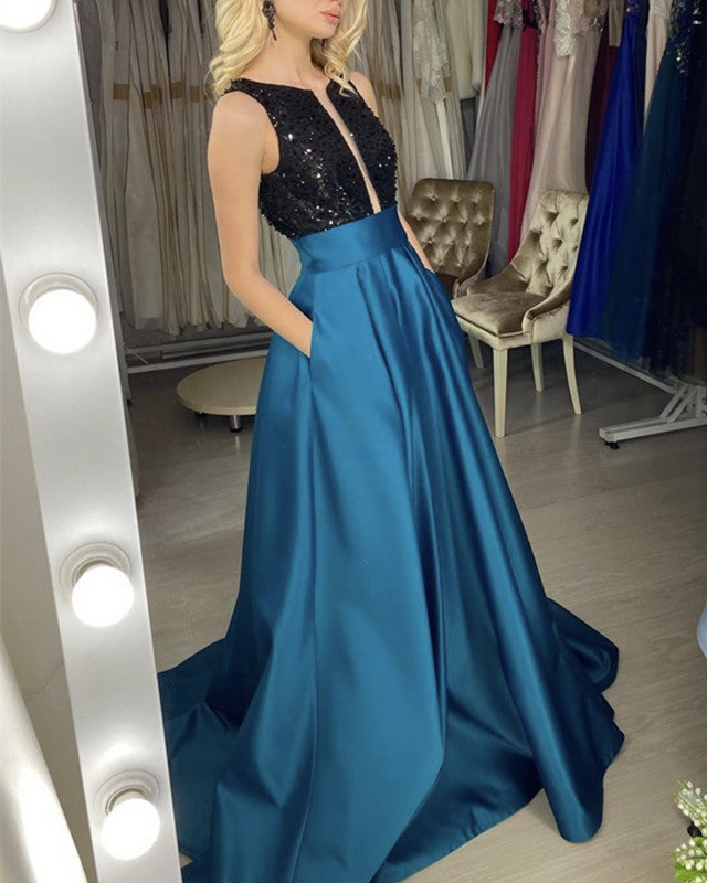 Teal Blue Prom Dresses