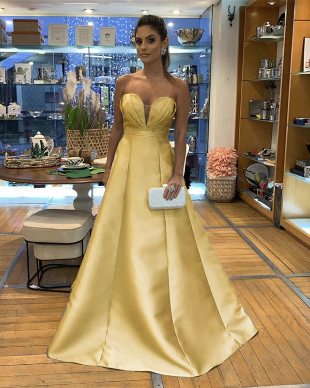 Long Prom Dresses Gold