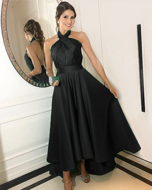 Black Prom Dresses High Low