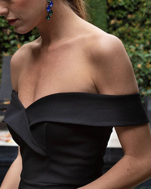 Black Prom Off Shoulder Dresses