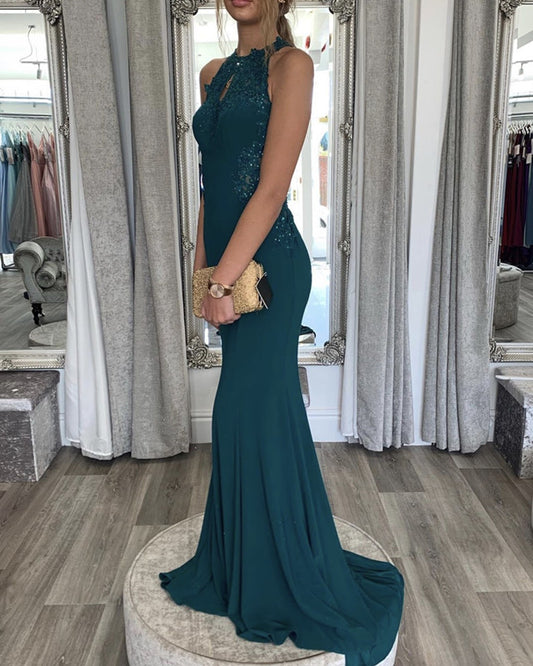 Hunter Green Prom Dresses Mermaid