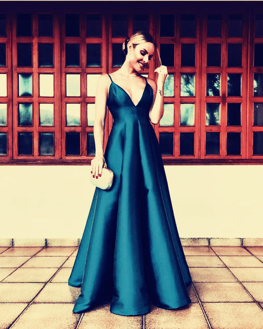 Teal Prom Dresses Empire
