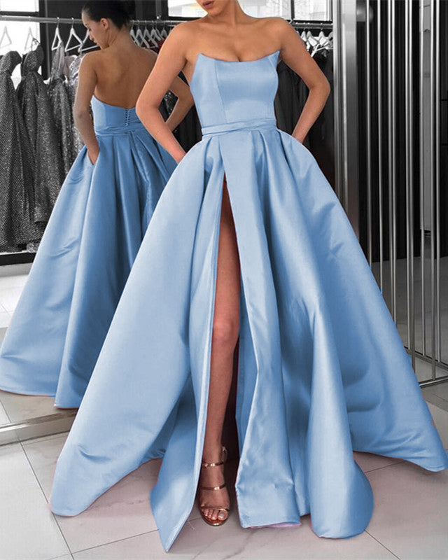 bustier formal dress Ladivine CD875 Size 22 Black Long Fitted Satin Maxi Slit Prom off the Shoulder Corset Gown pleated waistline Dylan & Davids DD1354 Off-Shoulder