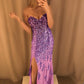 Lilac Mermaid Crystal Dresses