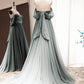 Silver Grey Tulle Off Shoulder Beading Dress