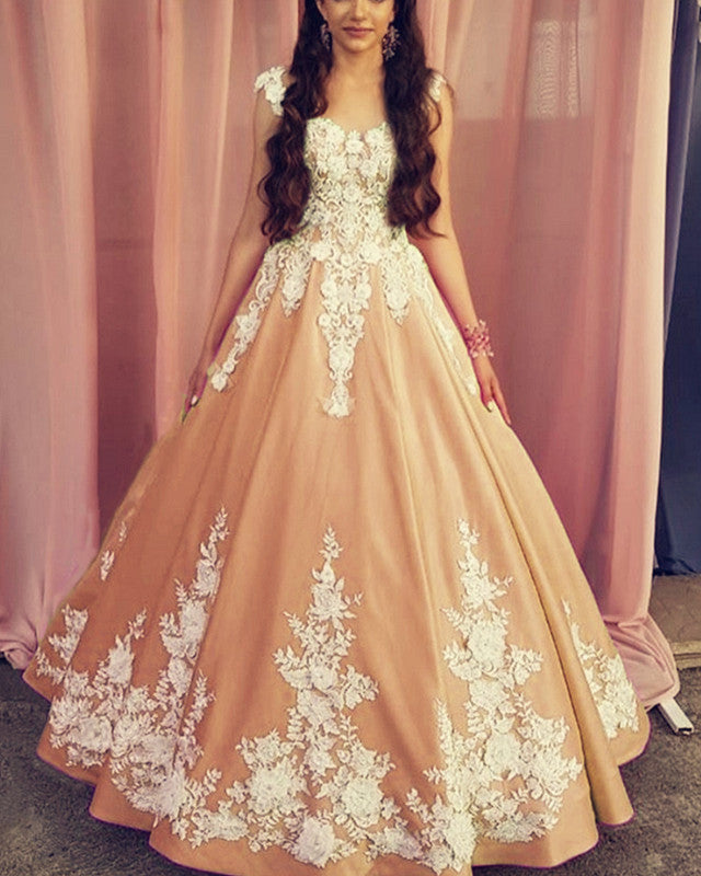 Champagne Prom Dresses Ball Gown