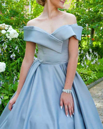 Steel Blue Ball Gown