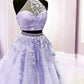 Two Piece Prom Dresses Ball Gown Appliques Beaded
