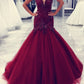 Sweetheart Mermaid Prom Dresses Lace Appliques