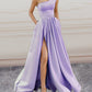 Elegant Prom Dresses One Shoulder Leg Slit