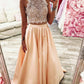 Two Piece Prom Dresses 2021 Peach