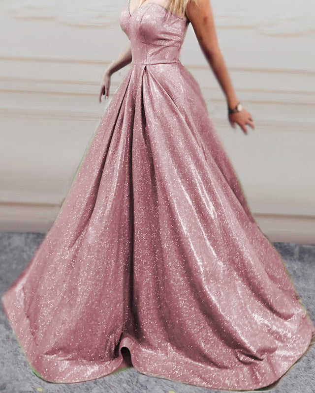 Glitter Prom Dresses Sweetheart Ball Gown