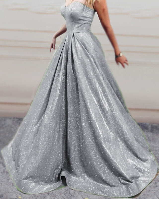 Glitter Prom Dresses Sweetheart Ball Gown