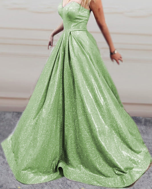 Green Prom Dresses Glitter