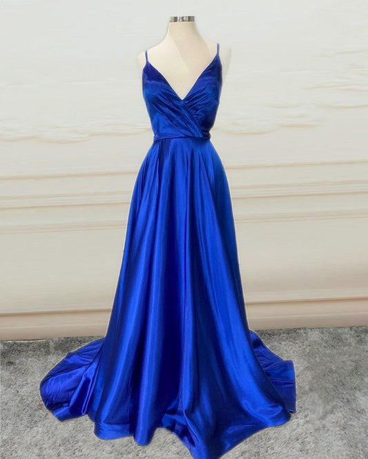 Royal Blue Prom Dresses Satin