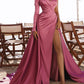 Pink One Sleeve Prom Dresses
