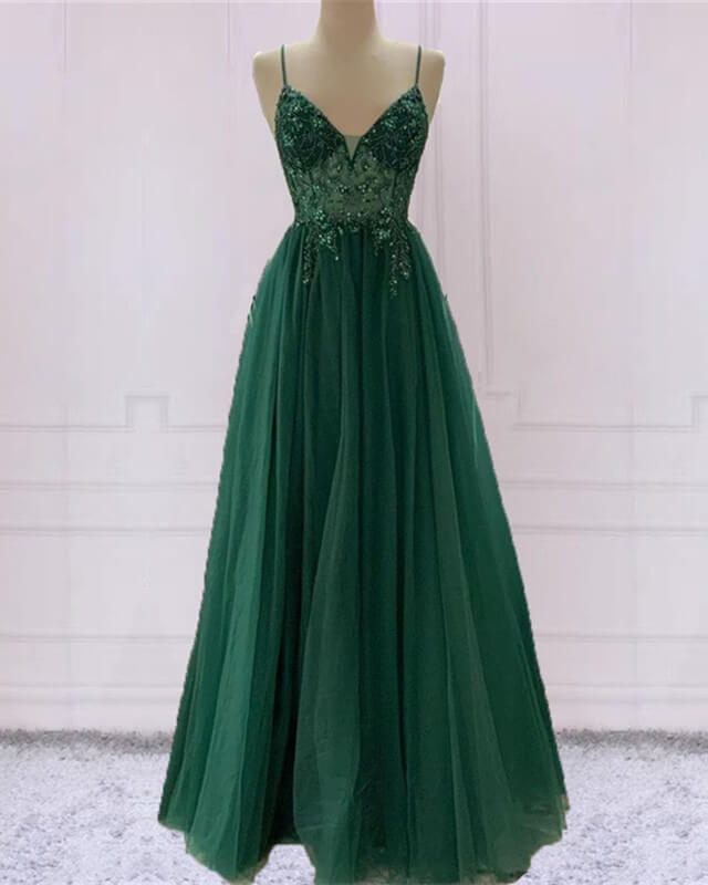Emerald Green Prom Dresses Tulle