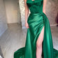 Emerald Green Corset Satin Dress