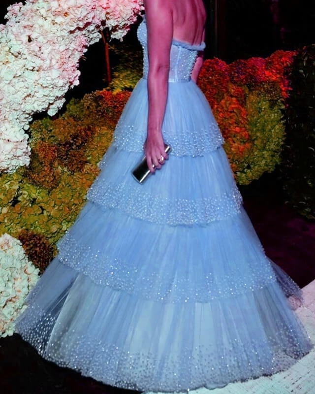 Light Blue Tulle Corset Dress