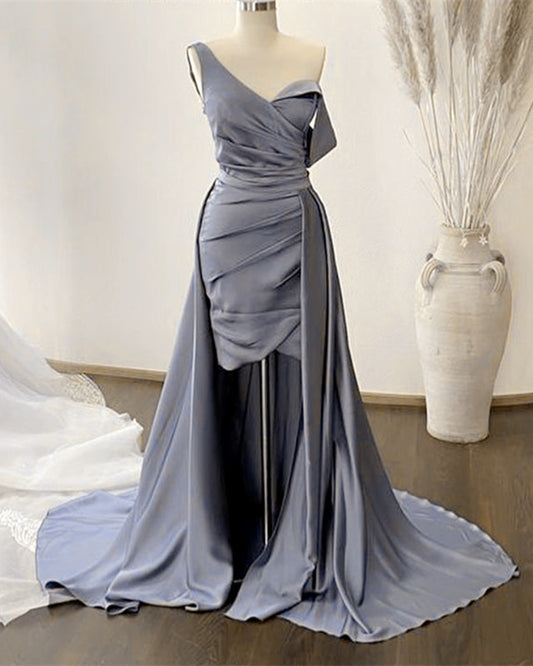 Silver Sheath Prom Dresses