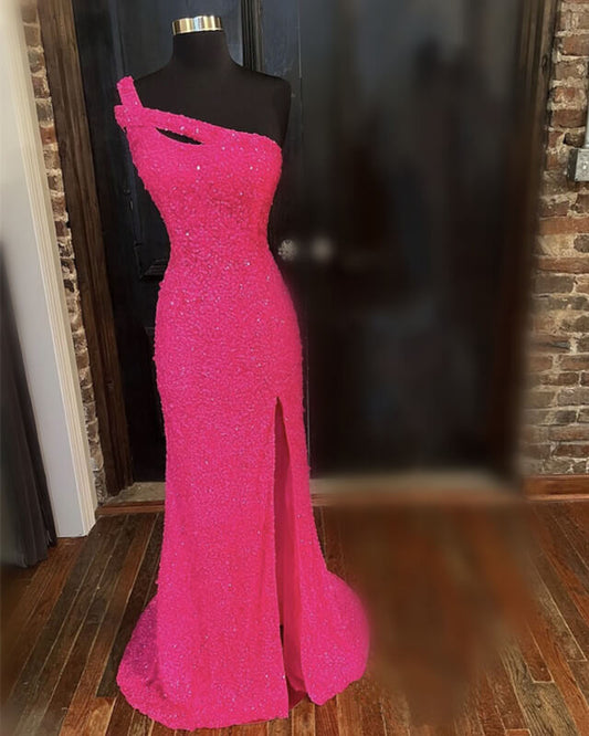 Mermaid Hot Pink Sequin Dress