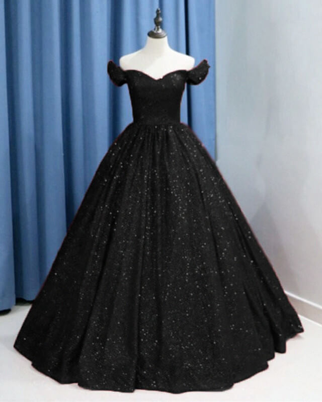 Black Sparkly Ball Gown