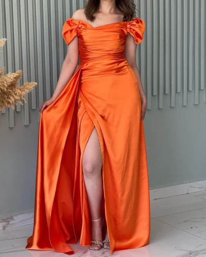 Mermaid Orange Prom Dress