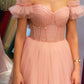 Blush Tiered Tulle Corset Dress