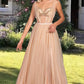 Nude Sweetheart Corset Tulle Prom Dress