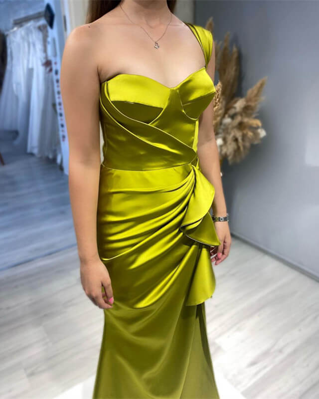 Mermaid Army Green Prom Dress