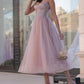 Light Pink Corset Formal Dress