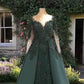 Mermaid Appliques Long Sleeve Satin