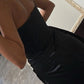 Mermaid Cowl Neck Slit Satin Dress