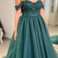 Sparkly Ball Gown Sweetheart Corset Lace Embroidery Dress