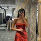 Mermaid Burnt Orange Sweetheart Corset Dress