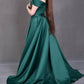 Off The Shoulder A-line Plus Size Satin Dress