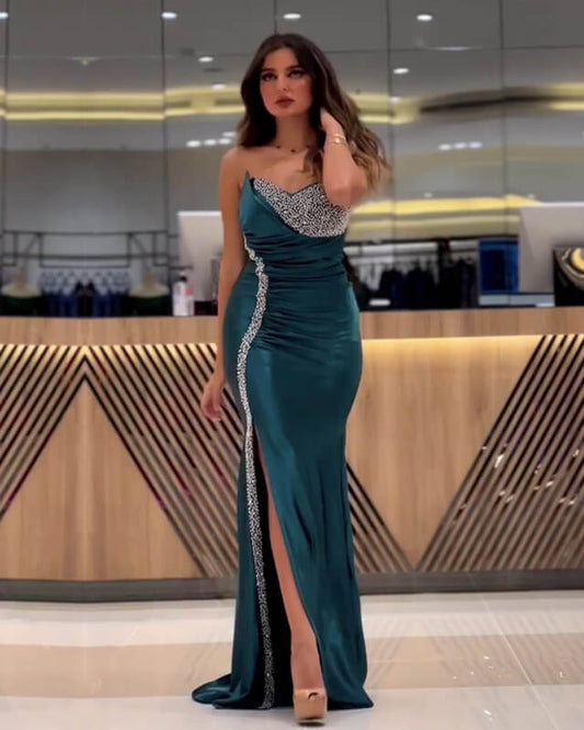 Hunter Green Prom Dress