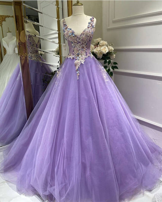 Lavender Ball Gown Dress
