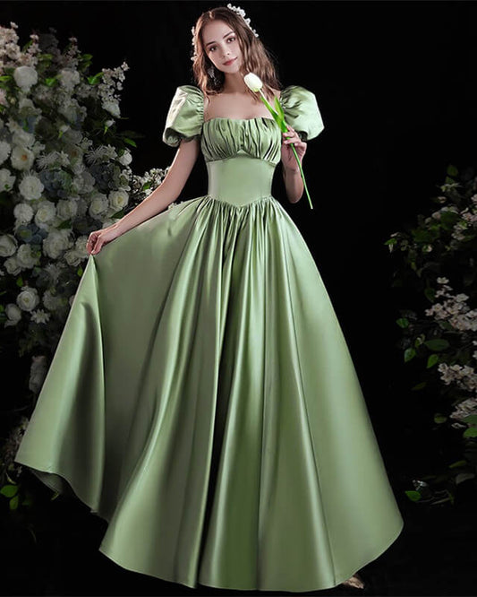 Austin Satin Off the Shoulder Corset Prom Dress 7407492KR-Olive