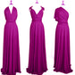 Long Magenta Chiffon Infinity Dress