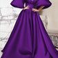 Purple Prom Dresses 2022 Puffy Sleeves