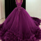 Purple Wedding Dress Sweetheart Ball Gown