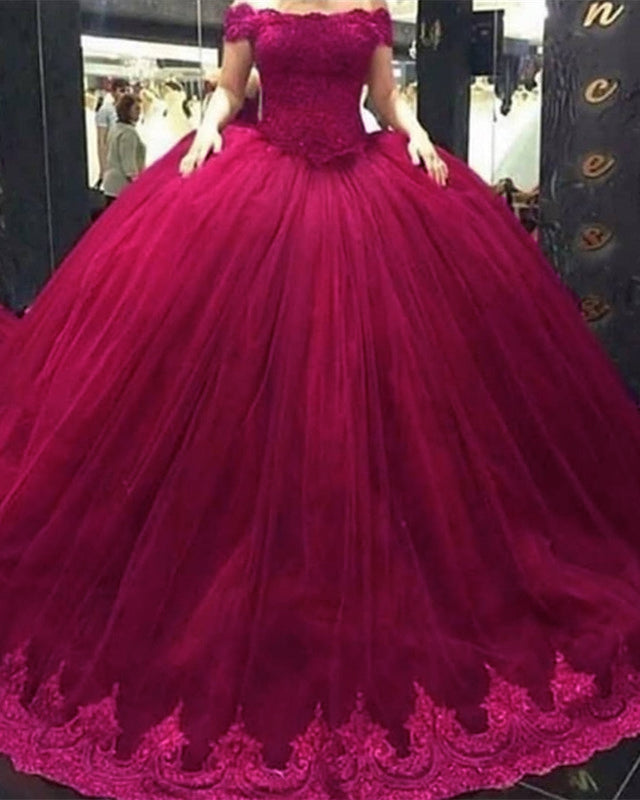 Fuchisa Quinceanera Dresses