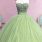 Fully Beaded Sweetheart Tulle Ball Gown