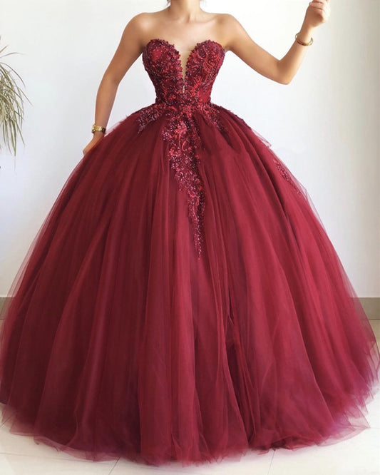 Quinceanera Dresses Burgundy 2021