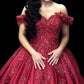 Ball Gown Satin Quinceanera Dresses Sequins Lace Beaded