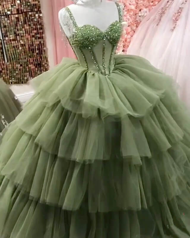 Sage Green Quinceanera Dresses
