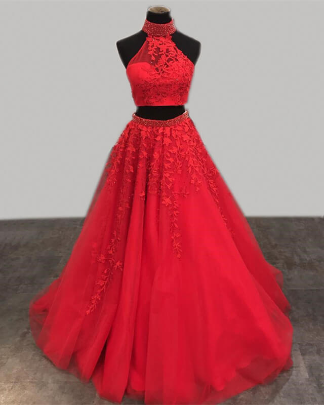 Red Two Piece Quinceanera Dresses