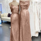 Long Rose Gold Bridesmaid Dresses